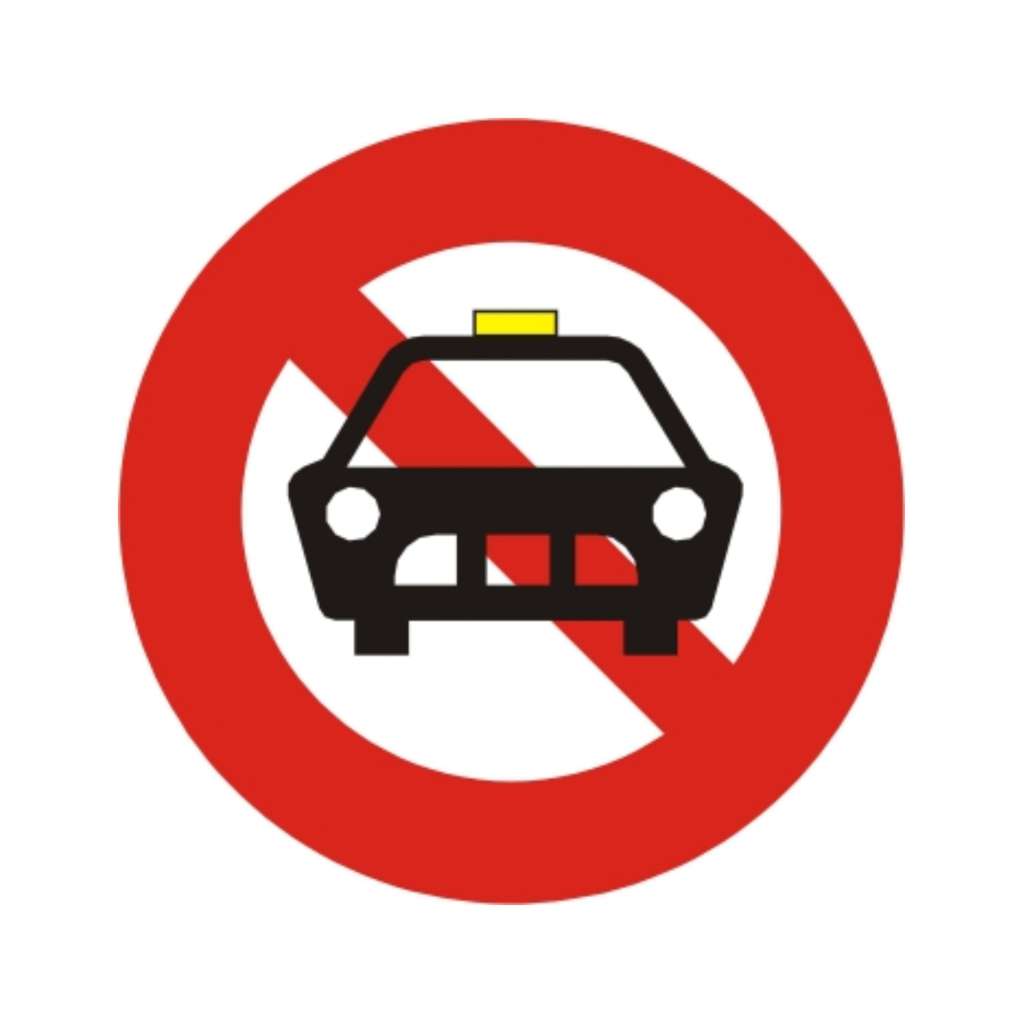禁止空計程車進入 (禁7)-禁制標誌牌類-標 誌 牌