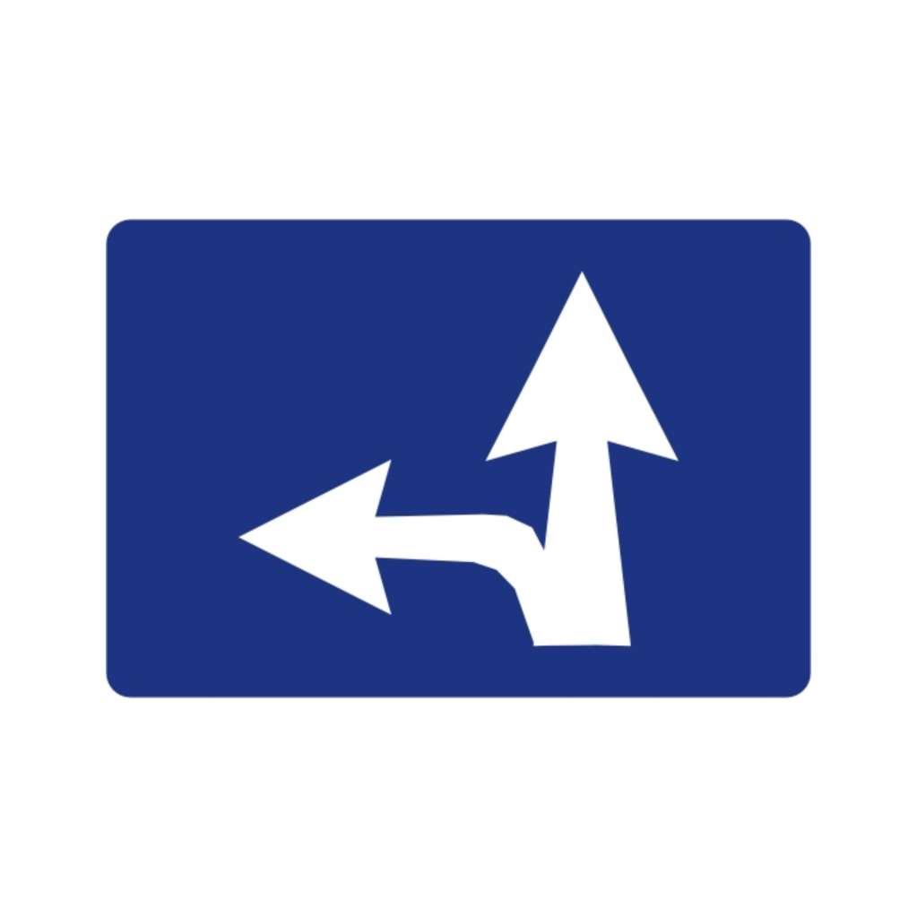 車道僅准直行-左轉通行用 (遵15)-遵行標誌牌類-標 誌 牌