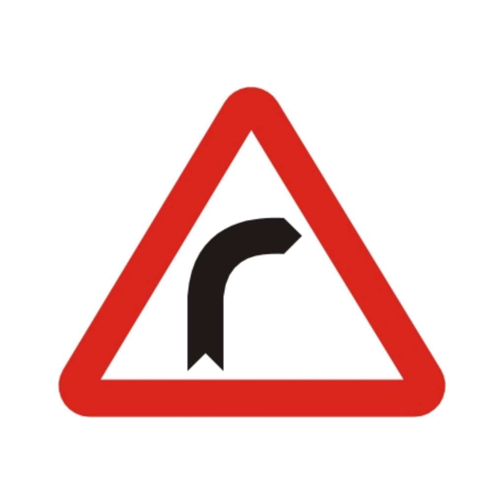  右彎 (警1)-警告標誌牌類-標 誌 牌