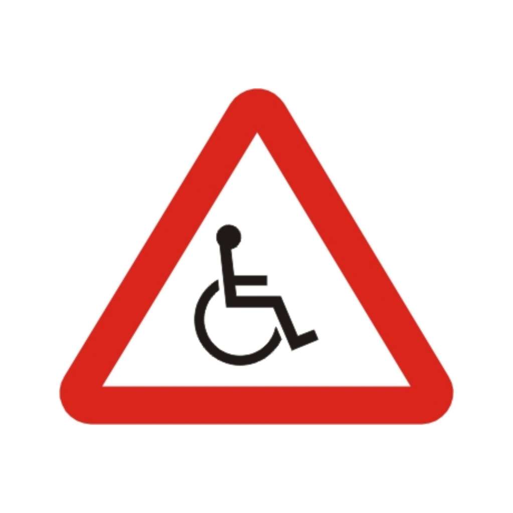  當心殘障者 (警36)-警告標誌牌類-標 誌 牌
