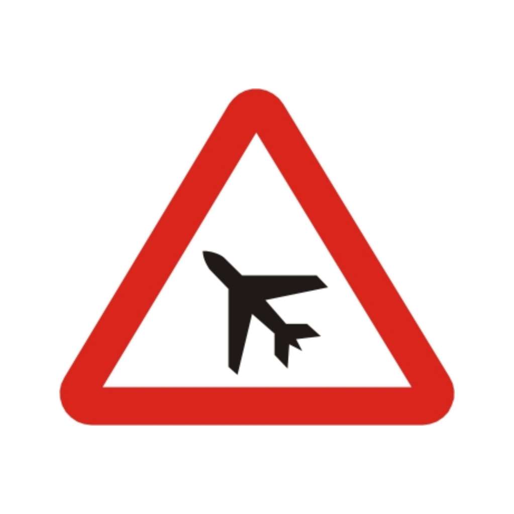  當心飛機 (警40)-警告標誌牌類-標 誌 牌